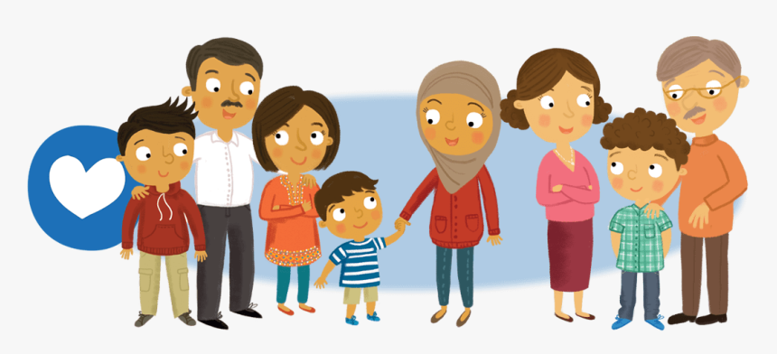 Transparent Happy Family House Clipart - Header Family Cartoon, HD Png Download, Free Download