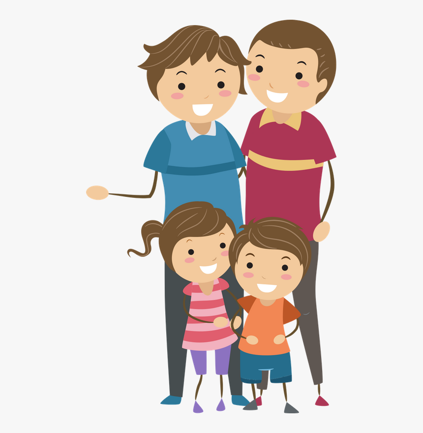 Same Sex Family Cartoon Clipart , Png Download - Same Sex Family Cartoon, Transparent Png, Free Download