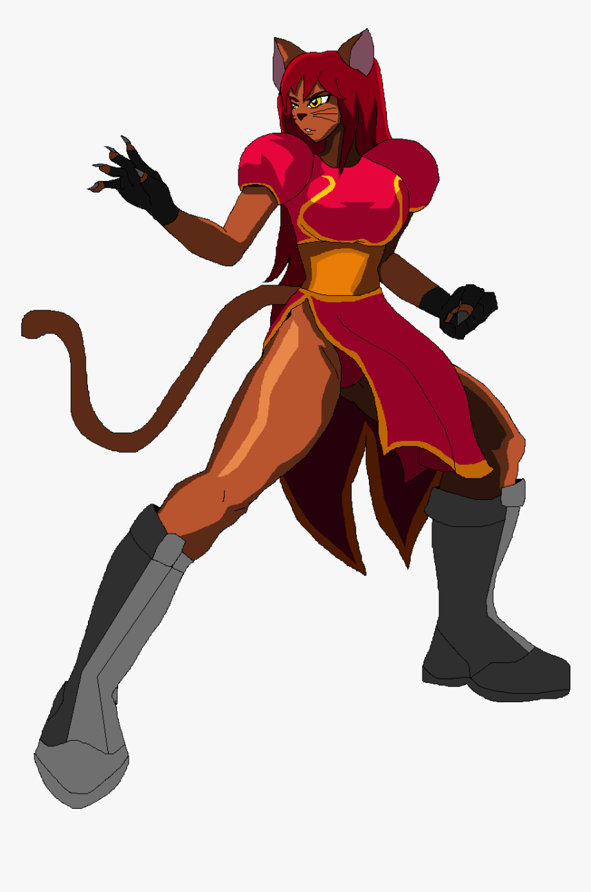 Fireball Studios - Anime Cat Girl Warrior, HD Png Download, Free Download
