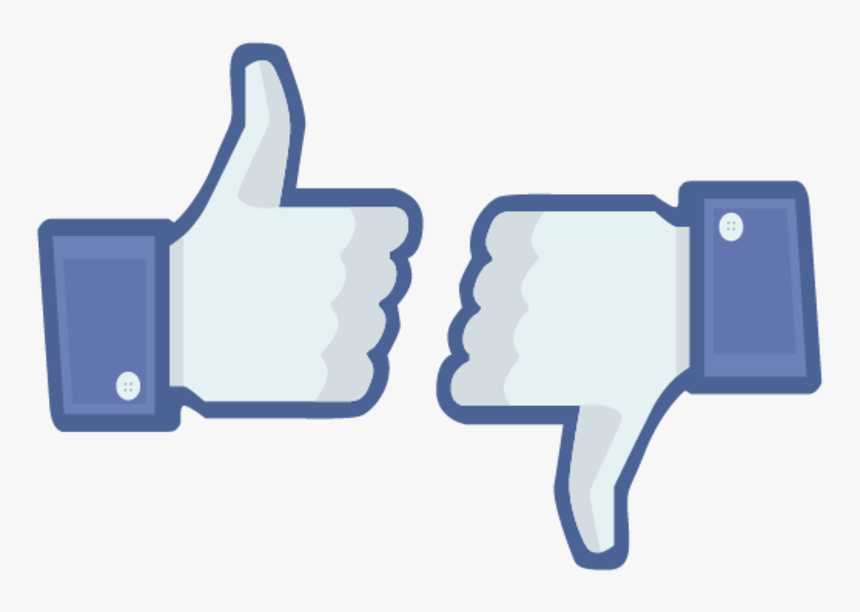 Like Dislike Png - Facebook Thumbs Up And Down, Transparent Png, Free Download