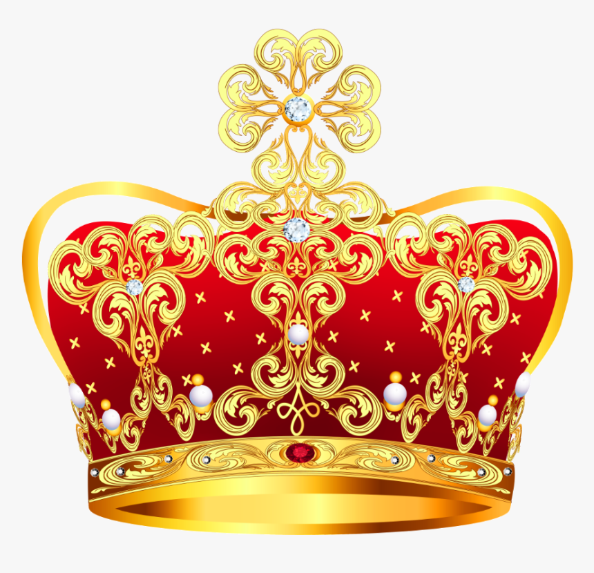 Crown Png Hd - Gold And Red Crown, Transparent Png, Free Download