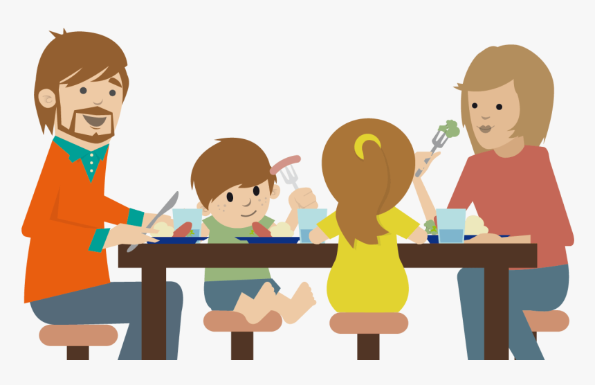 Make Parenting Fun And Rewarding With Love And Logic - Family Eating Dinner Clipart, HD Png Download, Free Download
