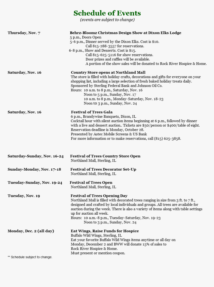 Schedule Of Events Thursday, Nov - Types Of Ed, HD Png Download, Free Download