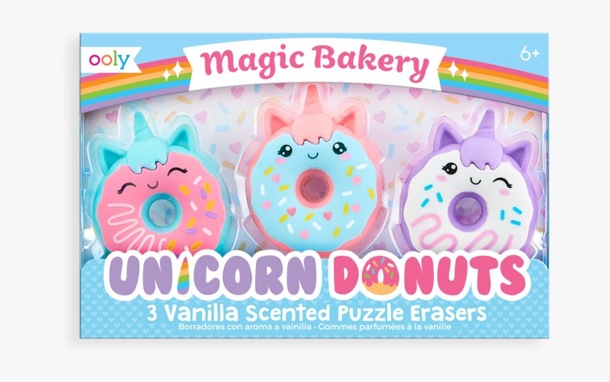 Magic Unicorn Bakery Unicorn Donut Eraser Set - Eraser, HD Png Download, Free Download