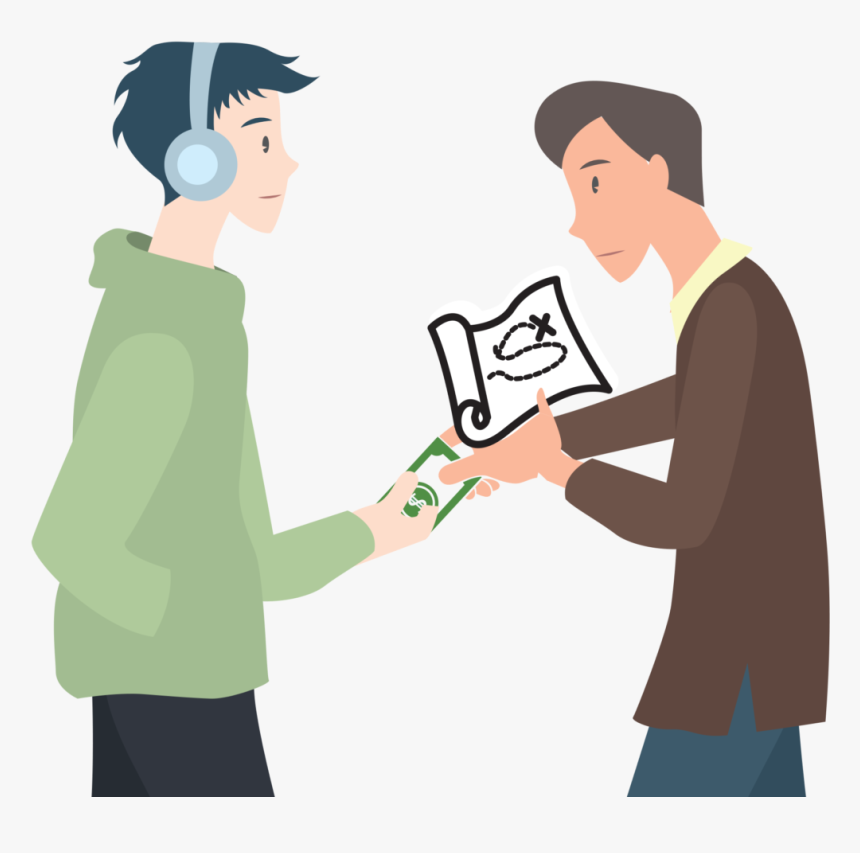 Person Giving Money To Someone Clipart - Giving Money Clipart, HD Png Download, Free Download