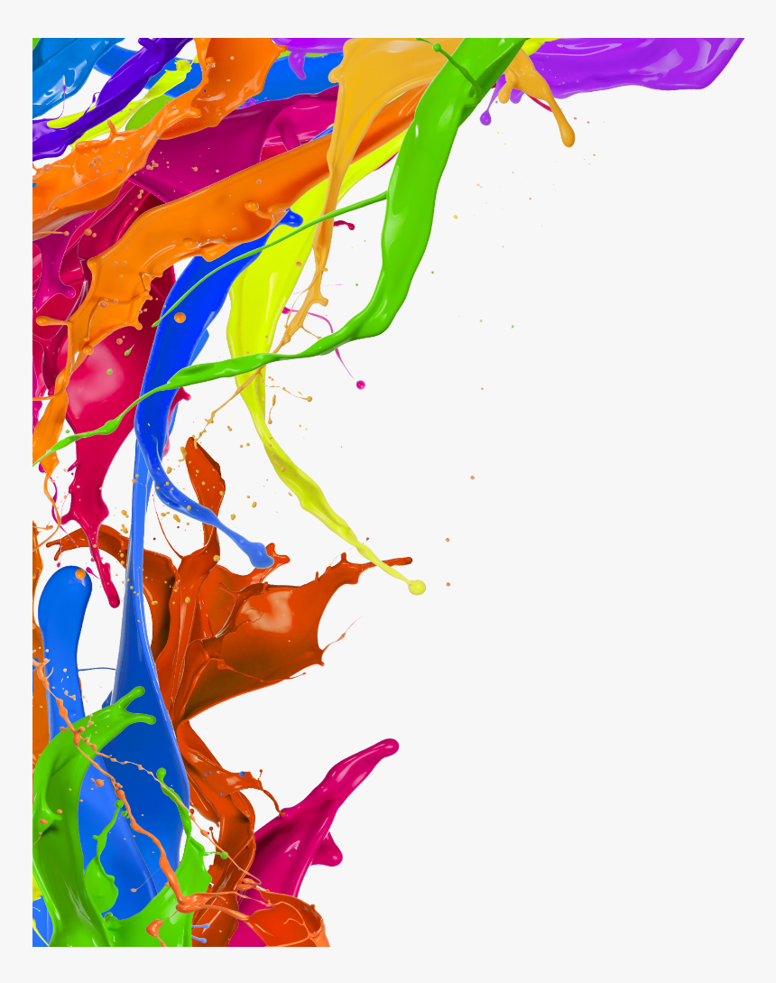 Transparent Paint Border Png - Colour Splash Frame Png, Png Download, Free Download