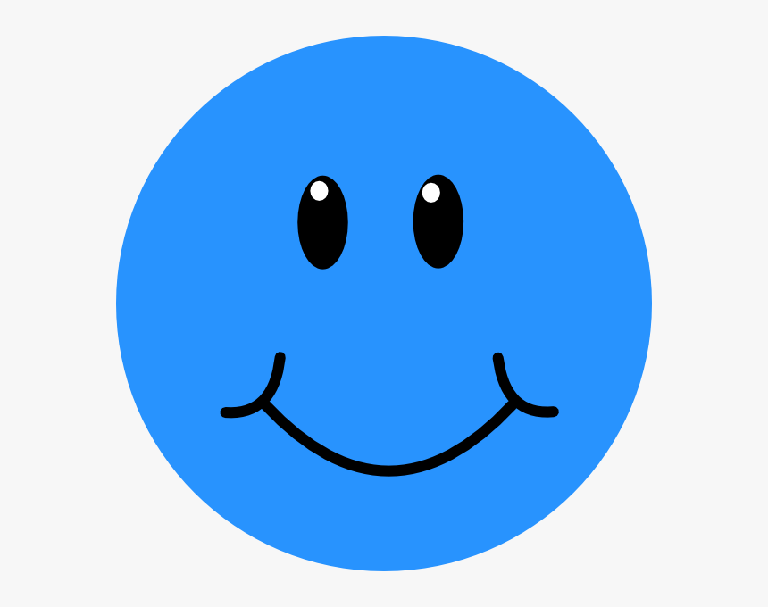 Blue Smiley Face Png - Blue Smiley Face Clipart, Transparent Png, Free Download
