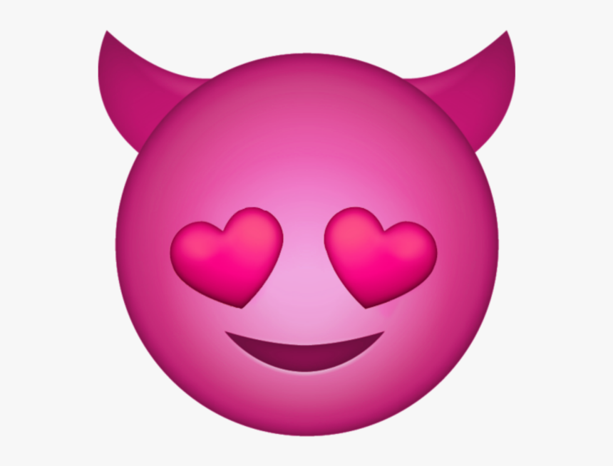 Transparent Purple Devil Emoji Png - Pink Devil Emoji Heart, Png Download, Free Download