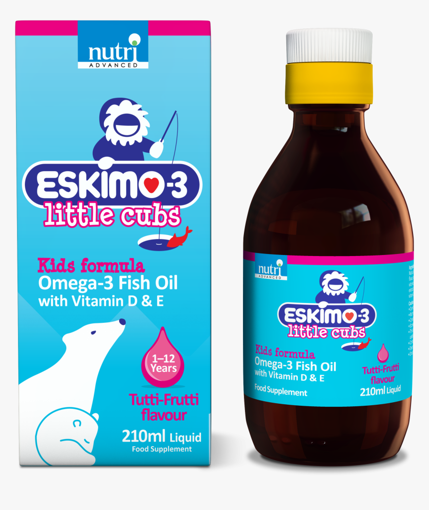Eskimo Little Cubs, 210ml, Tutti Frutti - Fish Oil, HD Png Download, Free Download