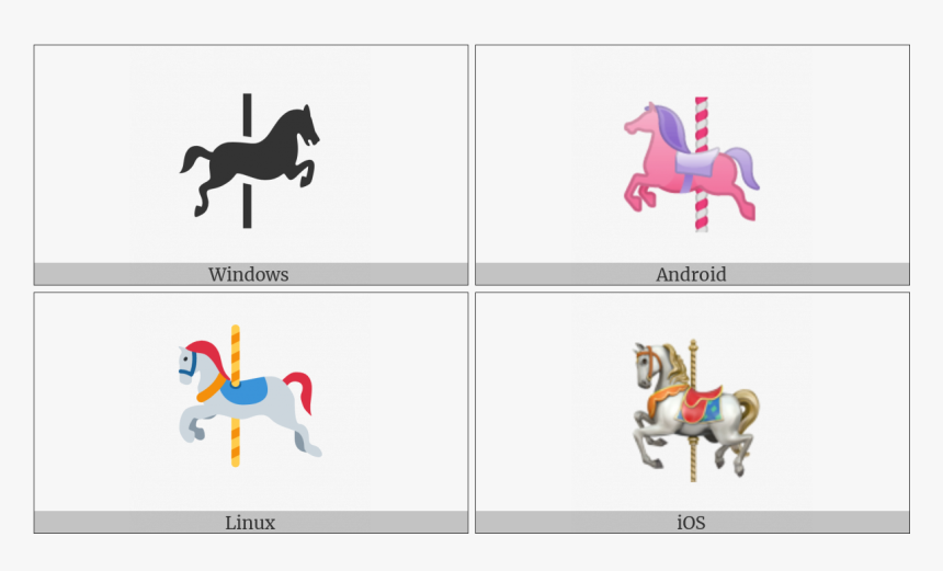 Carousel Horse On Various Operating Systems - Ascii Blank Symbol, HD Png Download, Free Download