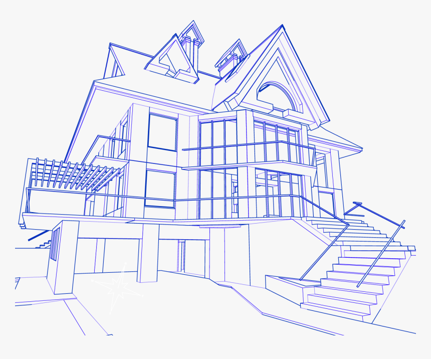 House Architectural Design Drawing, HD Png Download, Free Download