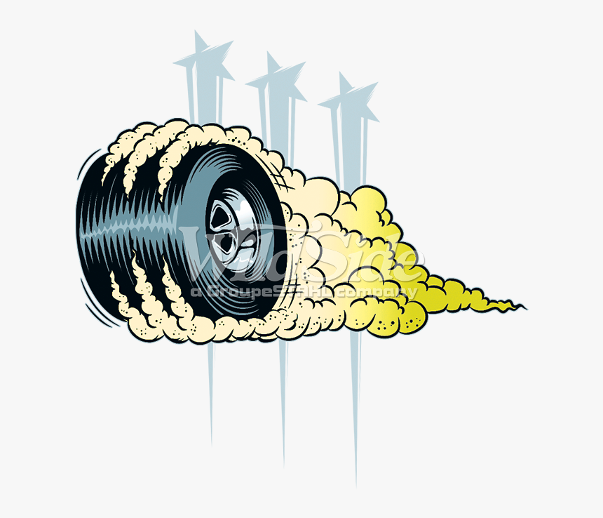 Tire Smoke Png - Smoking Tire Illustration, Transparent Png, Free Download