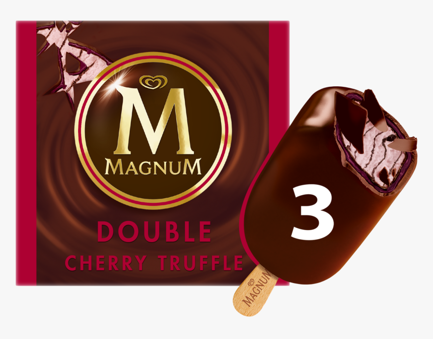 Double Cherry Truffle En - Magnum Salted Caramel Ice Cream, HD Png Download, Free Download
