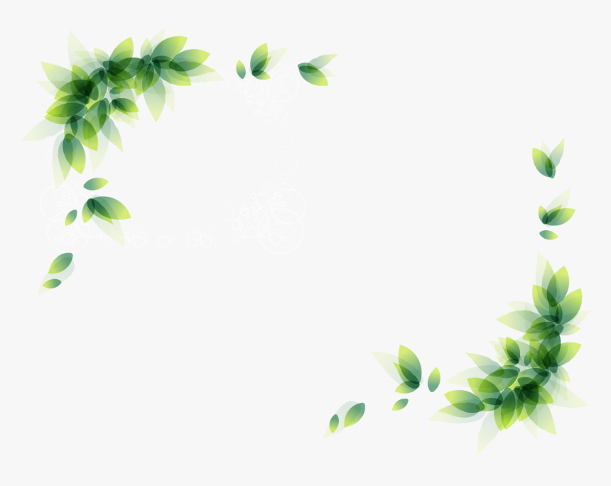 Clip Art Green Leaves Border Transprent Png Ⓒ - Flower Corner Borders Png, Transparent Png, Free Download
