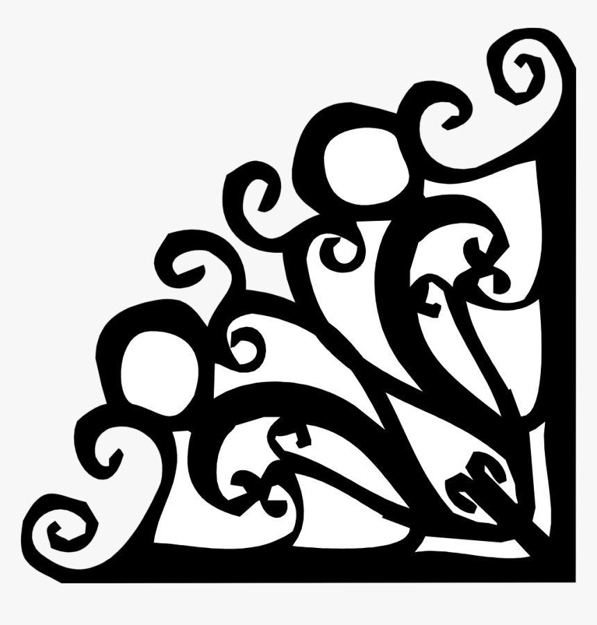 Corner Lower Right - Fancy Scroll Corner Clipart, HD Png Download, Free Download