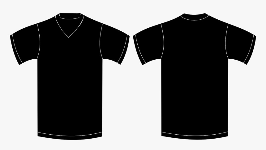 Black T Shirt Template Large, HD Png Download, Free Download