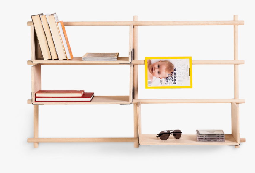 Foldin, Wall Mounted Modular Bookcase-0 - Shelf, HD Png Download, Free Download