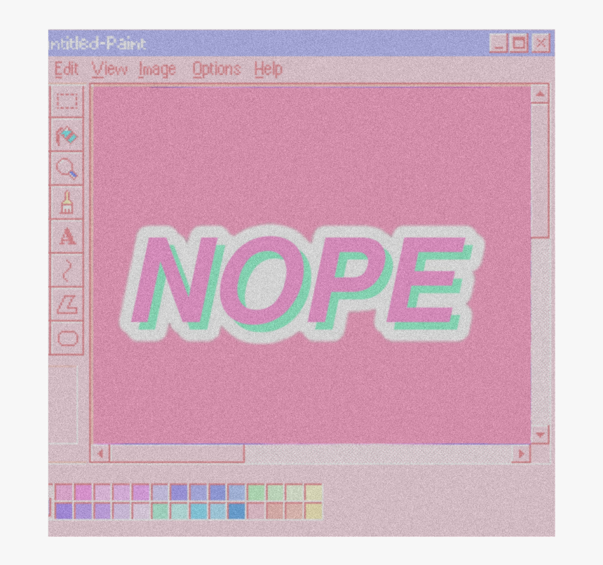 #nope #aestheticsticker #aesthetic #sticker #oldcomputer - Paper, HD Png Download, Free Download