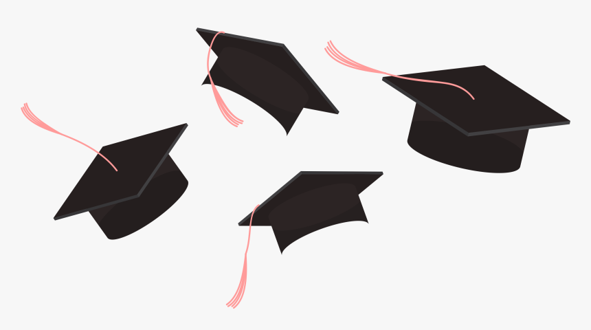 Graduation Caps In The Air Clipart, HD Png Download, Free Download