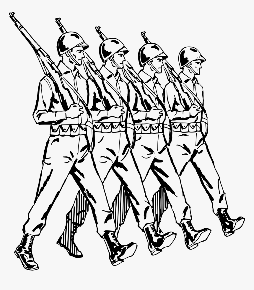 Clipart Soldiers Marching, HD Png Download, Free Download