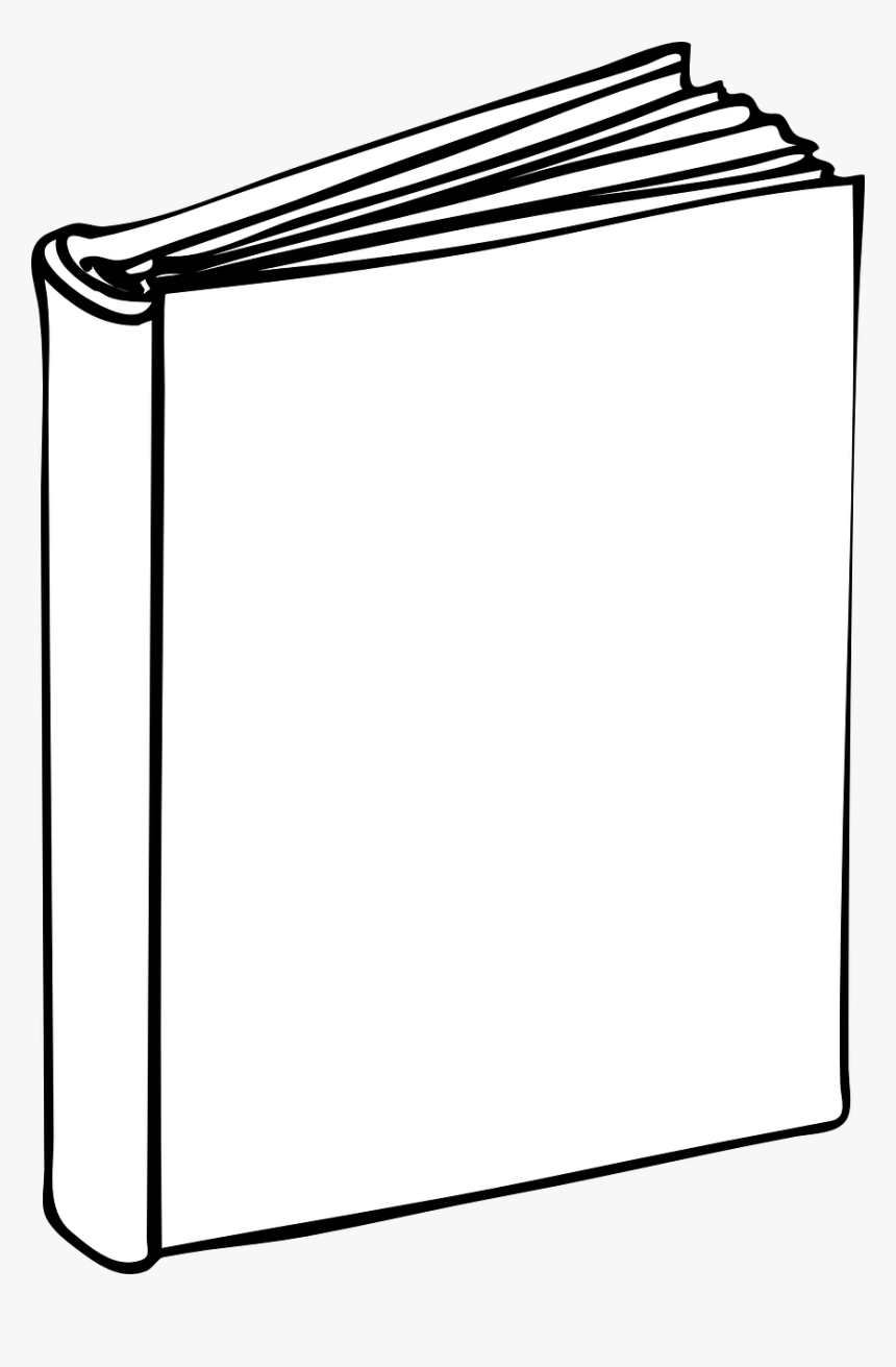 Cartoon Book With Blank Cover - Printable Blank Book Cover Template, HD Png Download, Free Download