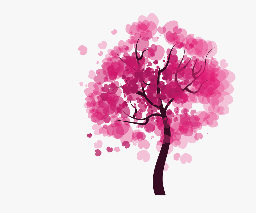 Tree, Heart, Love, Romance, Valentines Day, Design - Watercolor Heart Tree, HD Png Download, Free Download