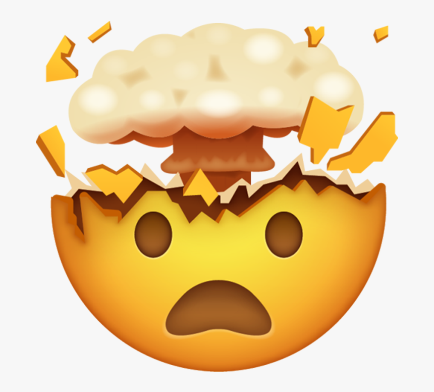 Head Explosion Emoji Png - Mind Blown Emoji Png, Transparent Png, Free Download