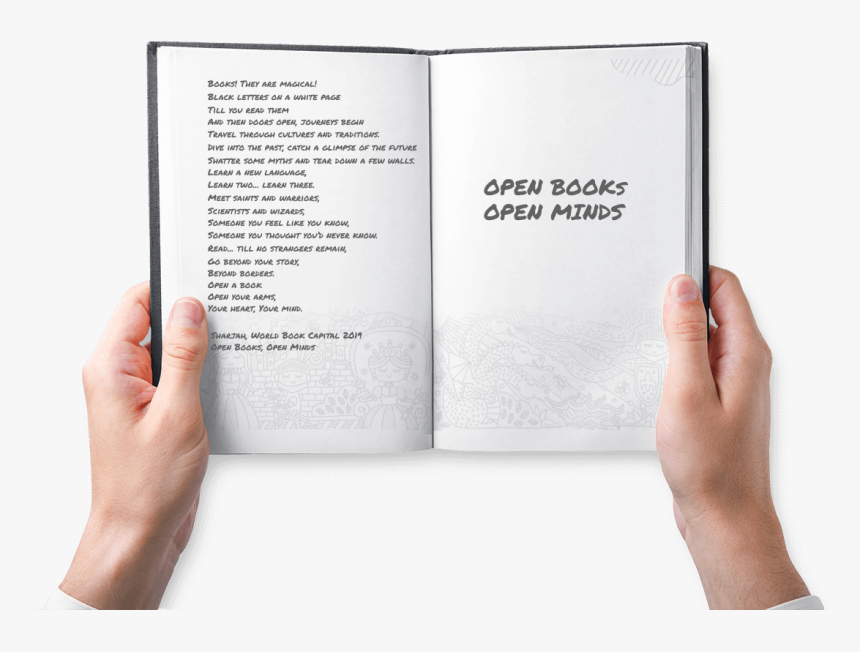 Hand Open Book Png, Transparent Png, Free Download