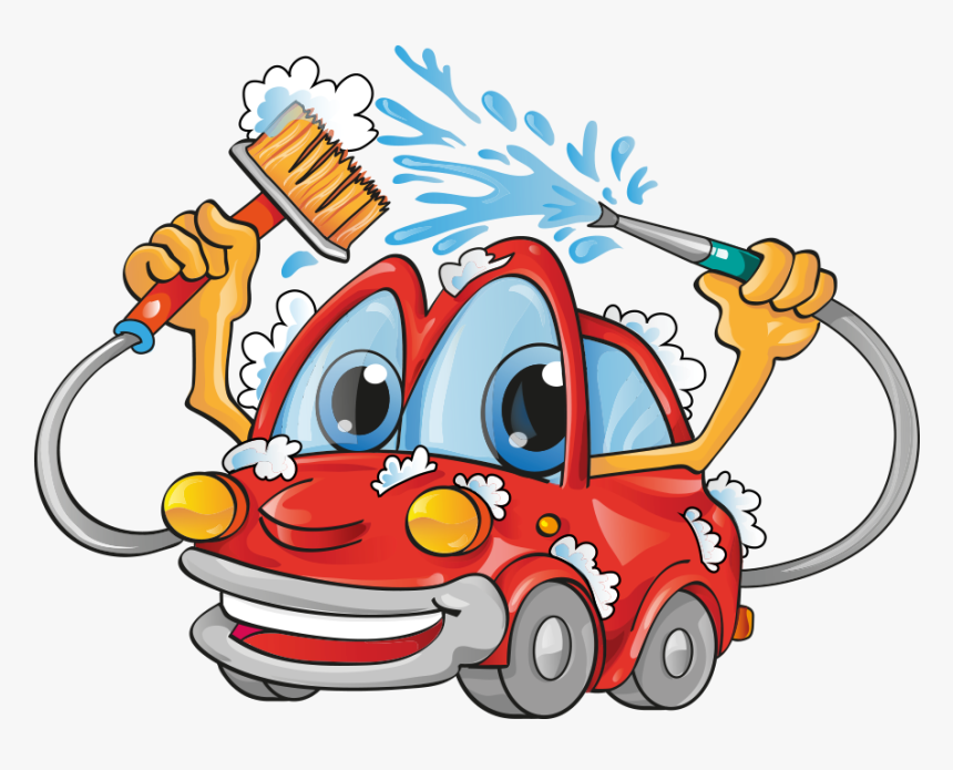 Transparent Pressure Washer Clipart Black And White - Car Wash Cartoon, HD Png Download, Free Download