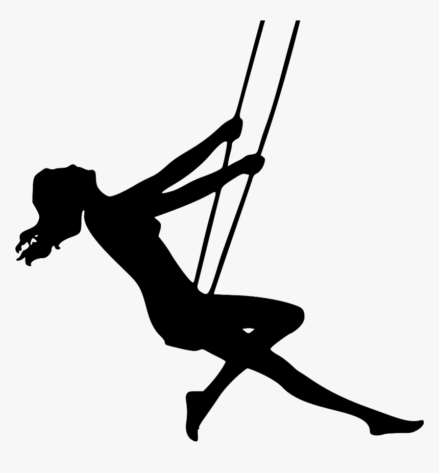 Swing Clip Art - Woman On Swing Silhouette, HD Png Download, Free Download