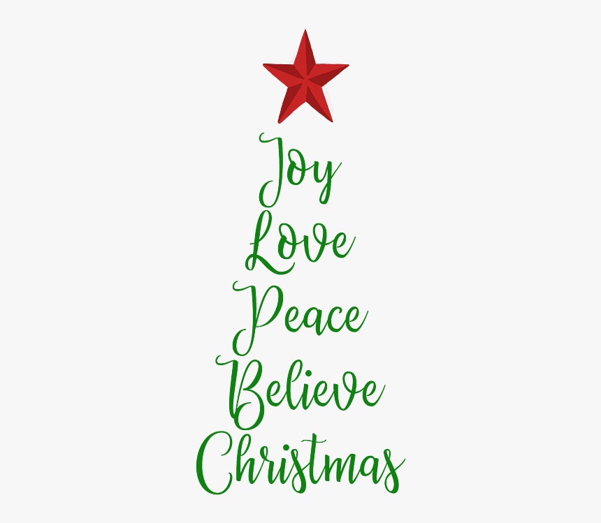 Joy Love Peace Believe Christmas, HD Png Download, Free Download