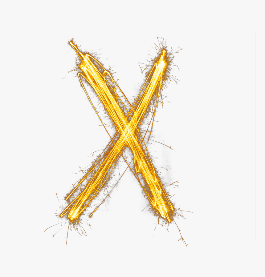 Fire Letter X Png - Gold X Transparent Background, Png Download, Free Download
