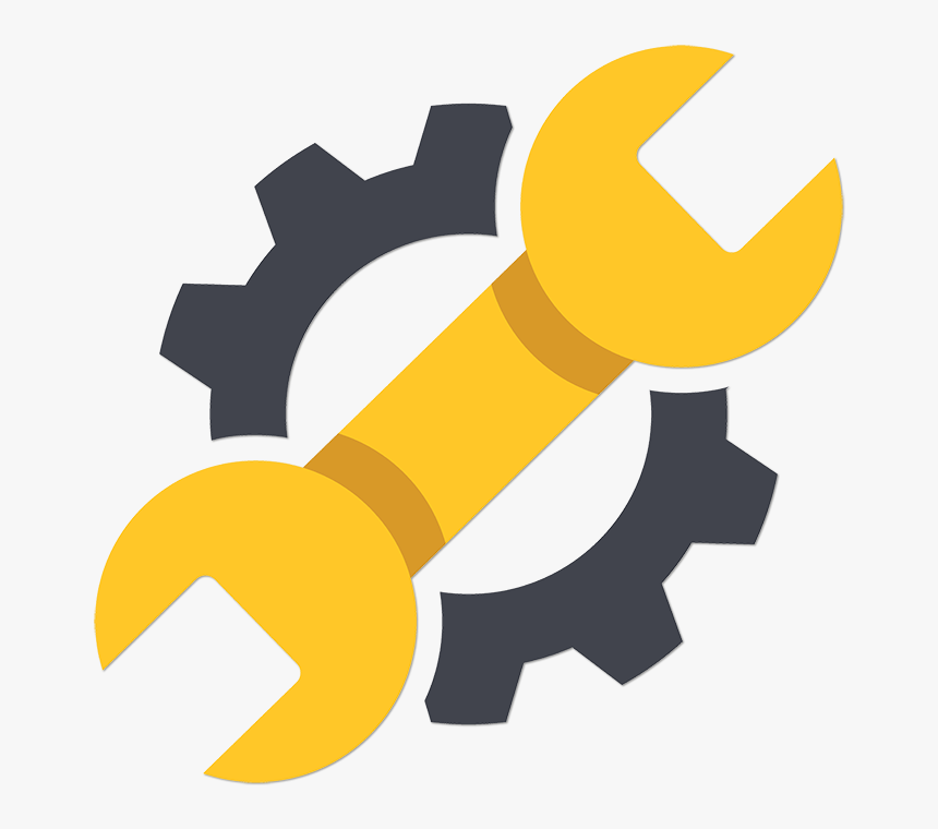 Computer Parts Flat Design Clipart , Png Download - Tools Logo Yellow, Transparent Png, Free Download