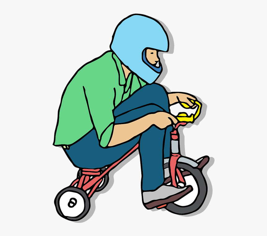 Man, Funny, Bicycle, Vector, Sketch, Clipart, Fun, HD Png Download, Free Download