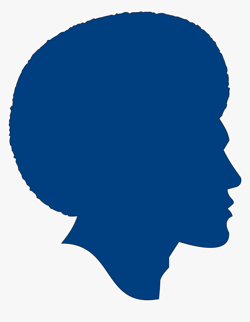 African American Male Silhouette - Head Afro African Man Silhouette, HD Png Download, Free Download