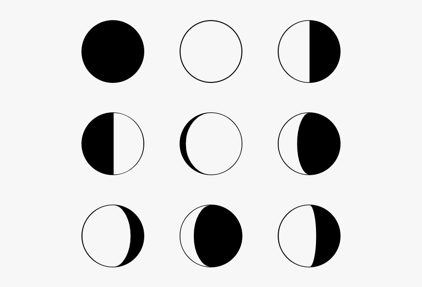 Moon Phase - Moon Phases Vector Png, Transparent Png, Free Download