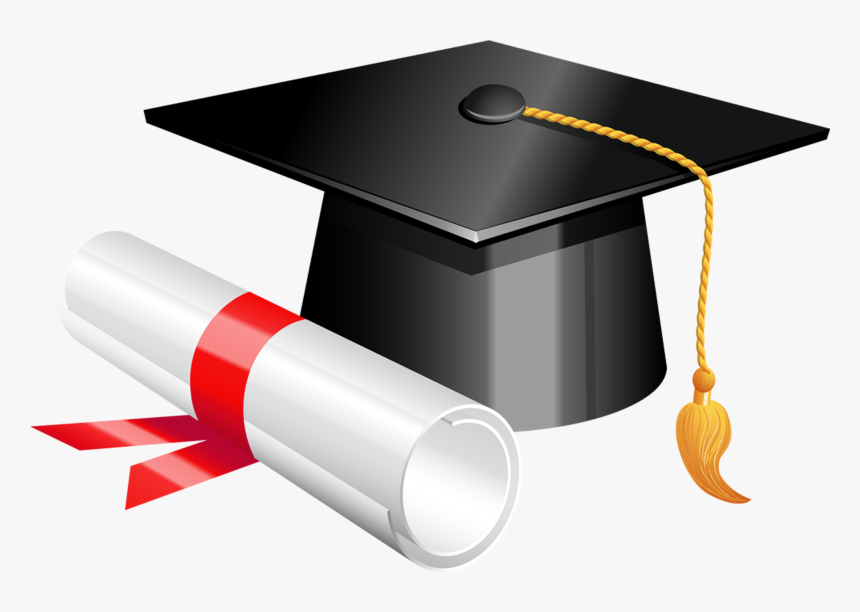 Graduation Cap And Diploma - Clip Art Graduation Cap Png, Transparent Png, Free Download