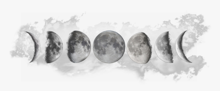 Moon Phases With Clouds - Does The Moon Change Its Shape, HD Png Download, Free Download
