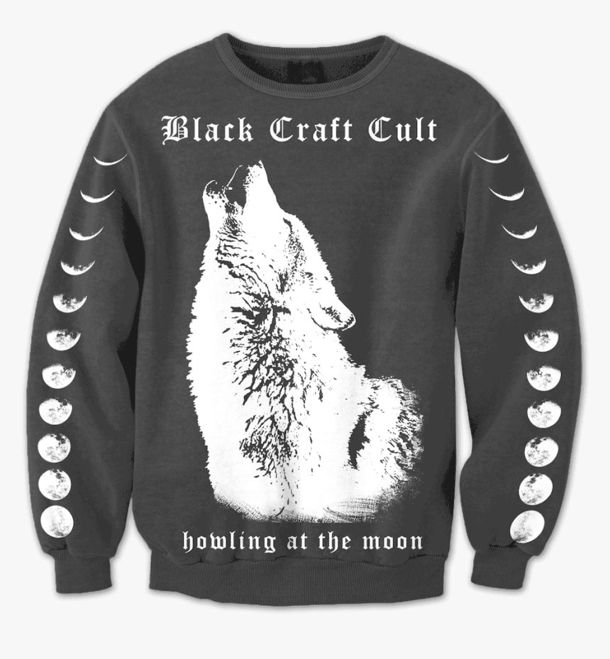 Wolf Howl - Crewneck - Black Craft Cult Lone Wolf, HD Png Download, Free Download