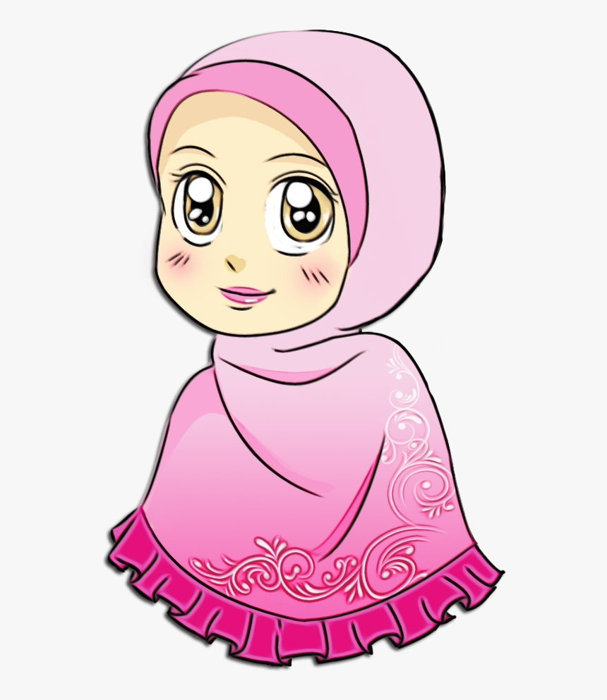 Clip Art Muslim Child Girl Cartoon - Muslim Girl Clipart, HD Png Download, Free Download