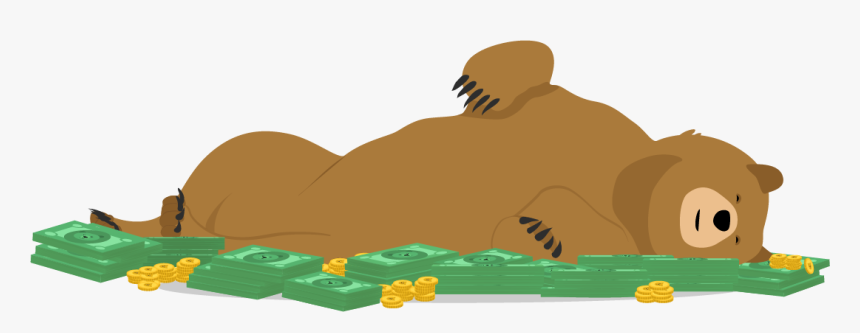 Bear Rolling In Money, HD Png Download, Free Download