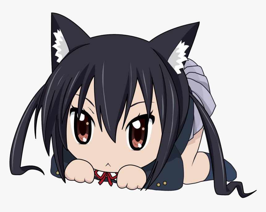 Azusa Nakano Render By Zerouploads - Anime Cat Girl Chibi, HD Png Download, Free Download
