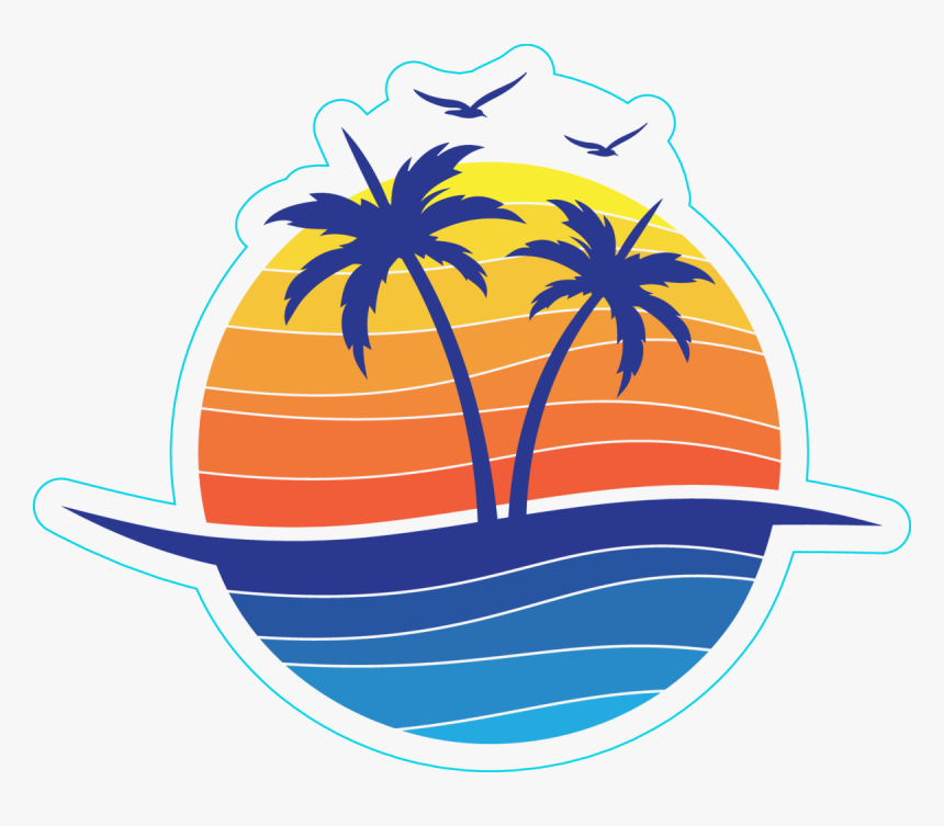 Transparent Seaside Clipart - Coconut Tree For Logo, HD Png Download, Free Download