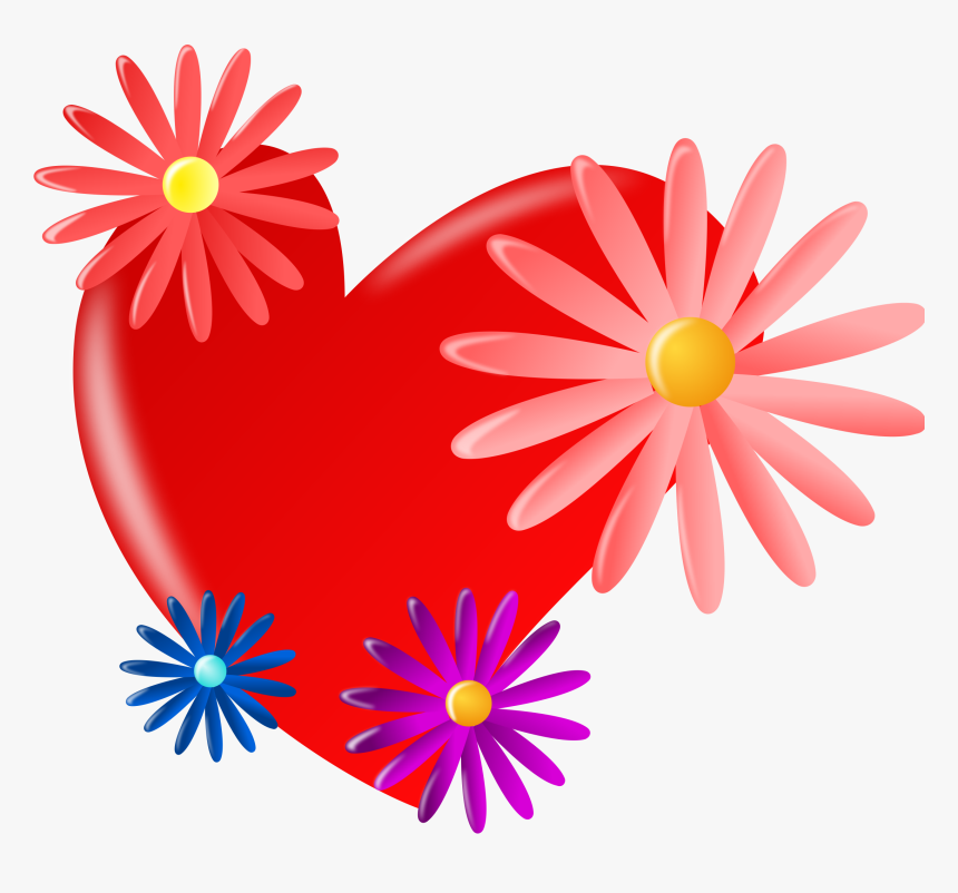 Red Heart With Daisies Svg Clip Arts - Worlds Mothers Day, HD Png Download, Free Download