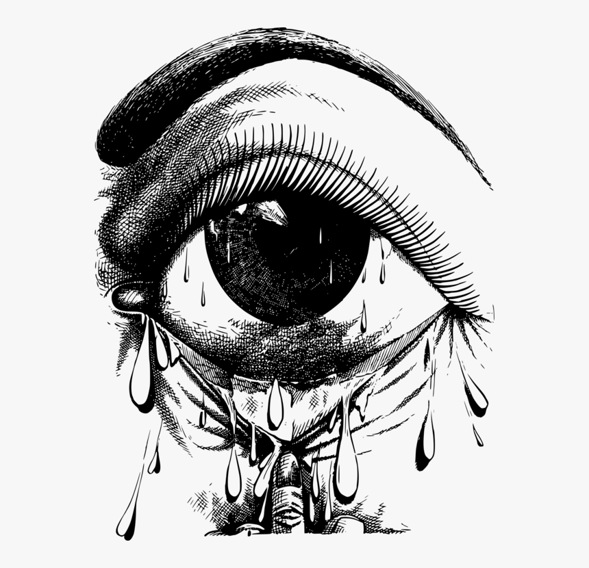 Collection Of Free Sadness Drawing Tear Download On - Crying Eye Png, Transparent Png, Free Download