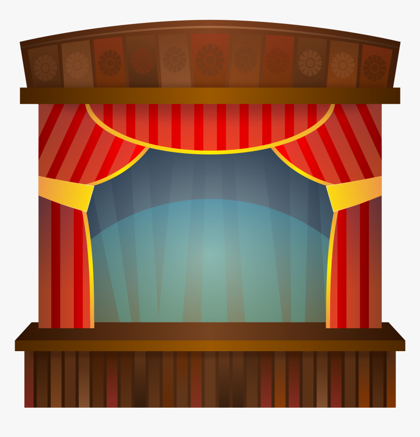 Stage Curtains Png - Theater Stage Clipart, Transparent Png, Free Download