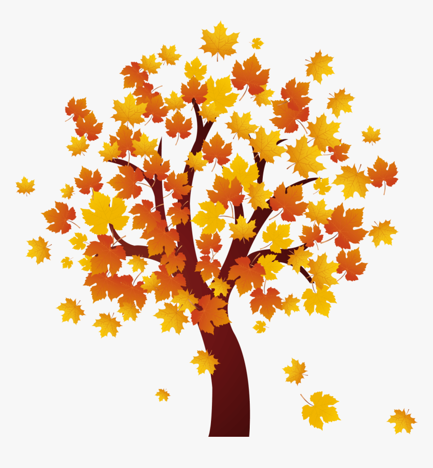 Autumn Clipart Transparent - Autumn Tree Clipart, HD Png Download, Free Download
