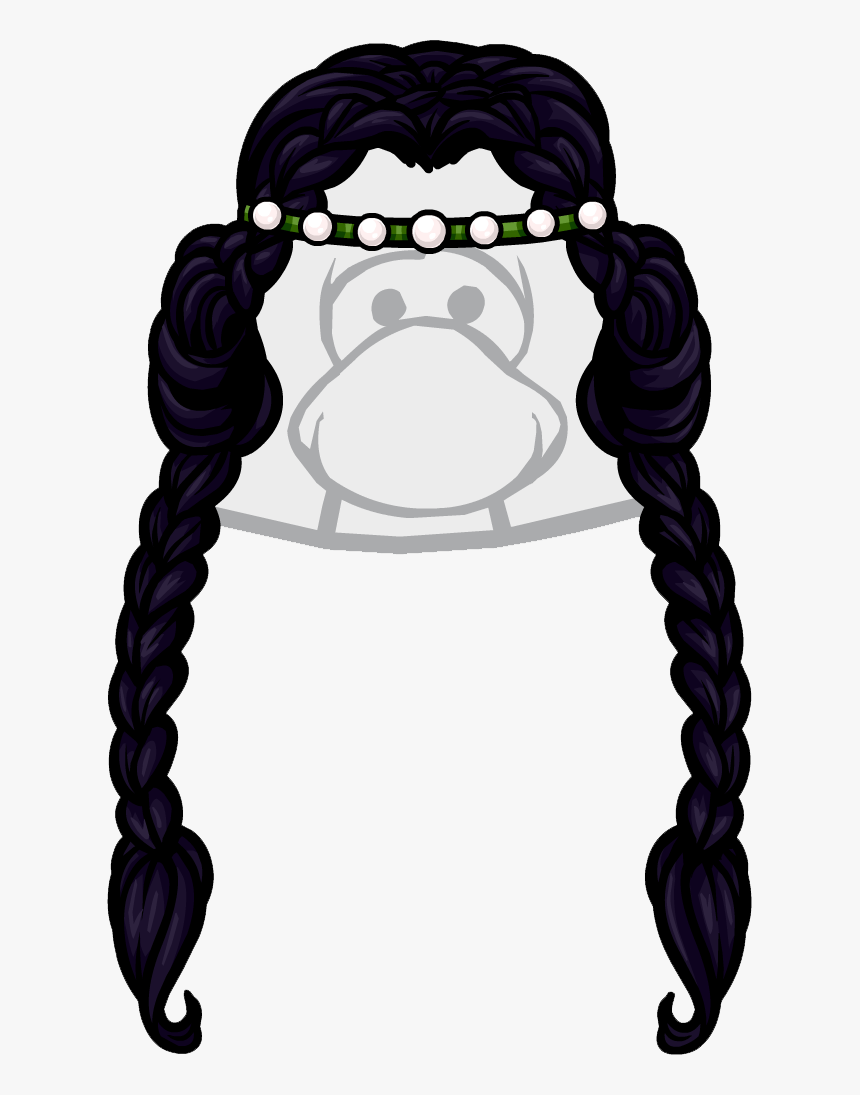 Club Penguin Wiki - Black Hair Club Penguin Rewritten, HD Png Download, Free Download