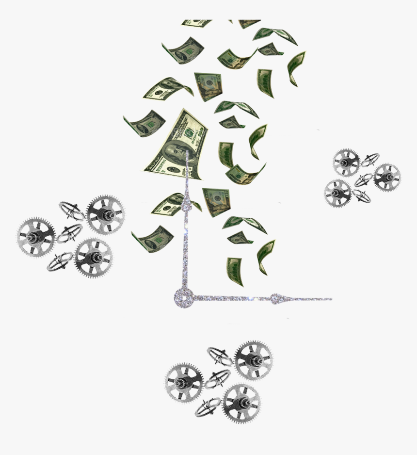 Transparent Time Is Money Png - Falling Money, Png Download, Free Download