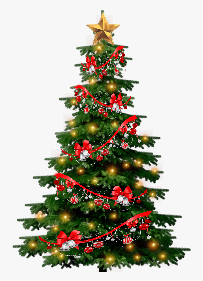 # Christmas Tree # Decorations #redribbon #ornaments - Triangle Shape Christmas Tree, HD Png Download, Free Download